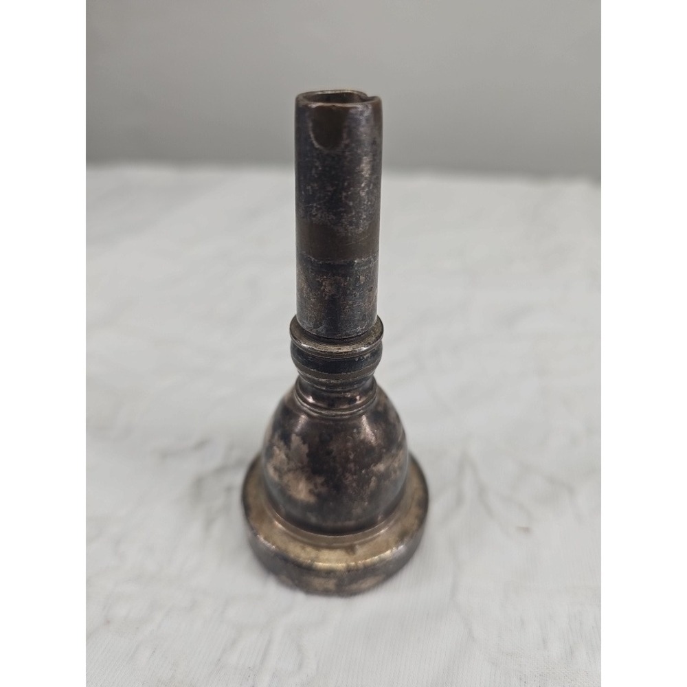 Unbranded Trumpet Mouthpiece 25 Silver Plate Vintage Fair Condition Patina